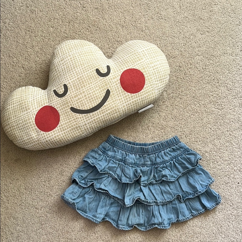 Hanna Andersson Blue Denim Ruffle Skort